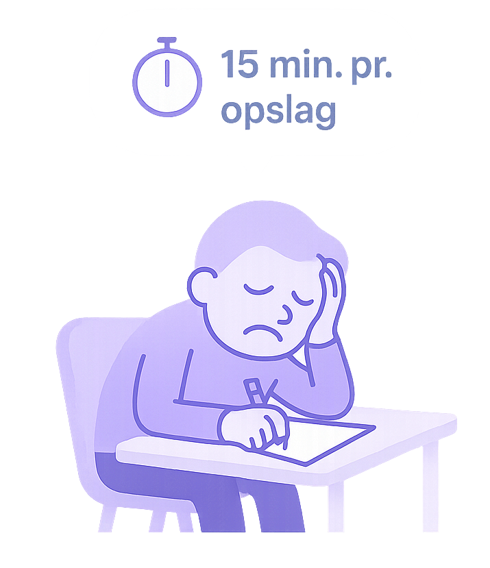 FØR Postnify - tidskrævende manuel proces